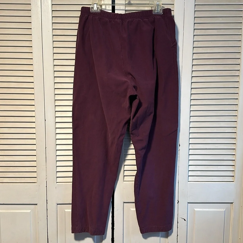 L. L. Bean Fleece Pants Plum Purple Women's Large Petite - Picture 2 of 3